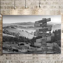 Load image into Gallery viewer, Summer Sunset Mountain Multi-Names Premium Canvas Poster
