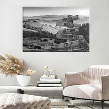 Load image into Gallery viewer, Summer Sunset Mountain Multi-Names Premium Canvas