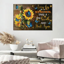 Load image into Gallery viewer, Sunflower Canvas Painting, Takes A Deep Breath Posters And Prints