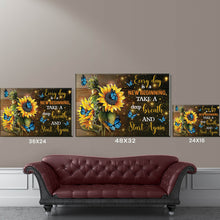 Load image into Gallery viewer, Sunflower Canvas Painting, Takes A Deep Breath Posters And Prints