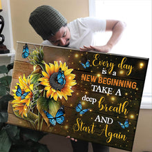 Load image into Gallery viewer, Sunflower Canvas Painting, Takes A Deep Breath Posters And Prints