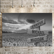 Load image into Gallery viewer, Sunflower Sunset Multi-Names Premium Canvas Poster