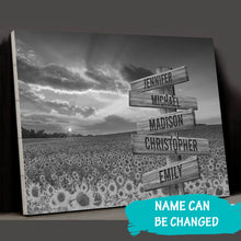 Load image into Gallery viewer, Sunflower Sunset Multi-Names Premium Canvas Poster