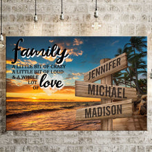 Load image into Gallery viewer, Beach Palm Tree Color A Little Whole Lot of Love Multi-Names Premium Canvas Poster