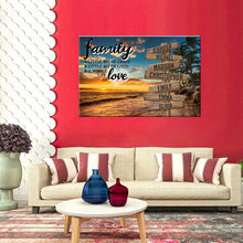 Load image into Gallery viewer, Beach Palm Tree Color A Little Whole Lot of Love Multi-Names Premium Canvas Poster