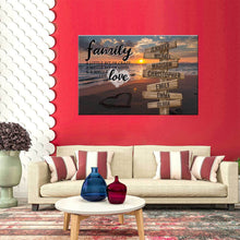 Load image into Gallery viewer, Beach Sunset Color A Little Whole Lot of Love Multi-Names Premium Canvas Poster