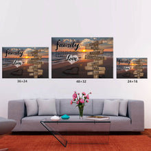 Load image into Gallery viewer, Beach Sunset Color A Little Whole Lot of Love Multi-Names Premium Canvas Poster