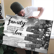 Load image into Gallery viewer, Beach Palm Tree A Little Whole Lot of Love Multi-Names Premium Canvas