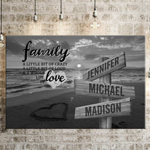 Load image into Gallery viewer, Beach Sunset A Little Whole Lot of Love Multi-Names Premium Canvas Poster