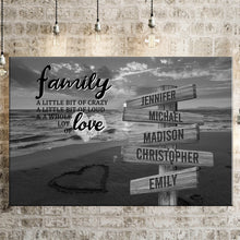 Load image into Gallery viewer, Beach Sunset A Little Whole Lot of Love Multi-Names Premium Canvas Poster