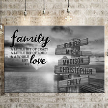 Load image into Gallery viewer, Coast Sunset A Little Whole Lot of Love Multi-Names Premium Canvas Poster - 2