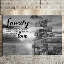 Load image into Gallery viewer, Coast Sunset A Little Whole Lot of Love Multi-Names Premium Canvas Poster - 2