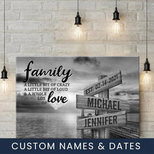 Load image into Gallery viewer, Coast Sunset A Little Whole Lot of Love Multi-Names Premium Canvas Poster - 2