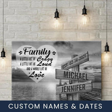 Load image into Gallery viewer, Coast Sunset A Little Whole Lot of Love Multi-Names Premium Canvas Poster