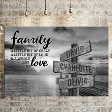 Load image into Gallery viewer, Coast Sunset A Little Whole Lot of Love Multi-Names Premium Canvas