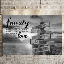 Load image into Gallery viewer, Coast Sunset A Little Whole Lot of Love Multi-Names Premium Canvas