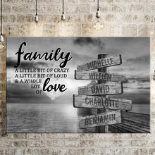 Load image into Gallery viewer, Coast Sunset A Little Whole Lot of Love Multi-Names Premium Canvas Poster