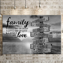 Load image into Gallery viewer, Coast Sunset A Little Whole Lot of Love Multi-Names Premium Canvas