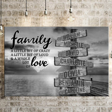 Load image into Gallery viewer, Coast Sunset A Little Whole Lot of Love Multi-Names Premium Canvas Poster