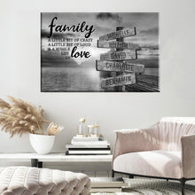 Load image into Gallery viewer, Coast Sunset A Little Whole Lot of Love Multi-Names Premium Canvas