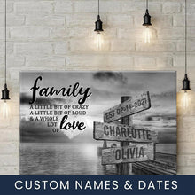 Load image into Gallery viewer, Coast Sunset A Little Whole Lot of Love Multi-Names Premium Canvas