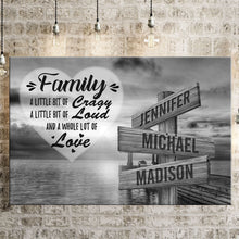 Load image into Gallery viewer, Coast Sunset A Little Whole Lot of Love Multi-Names Premium Canvas Poster