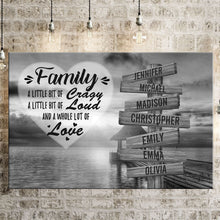 Load image into Gallery viewer, Coast Sunset A Little Whole Lot of Love Multi-Names Premium Canvas Poster