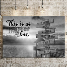 Load image into Gallery viewer, Coast Sunset Personalized "THIS IS US" Multi-Names Premium Canvas