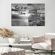 Load image into Gallery viewer, Coast Sunset Personalized "THIS IS US" Multi-Names Premium Canvas Poster