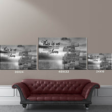 Load image into Gallery viewer, Coast Sunset Personalized "THIS IS US" Multi-Names Premium Canvas Poster