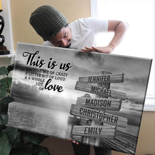 Load image into Gallery viewer, Coast Sunset Personalized "THIS IS US" Multi-Names Premium Canvas