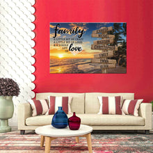 Load image into Gallery viewer, Beach Palm Tree Color A Little Whole Lot of Love Multi-Names Premium Canvas Poster