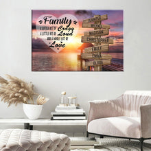 Load image into Gallery viewer, Coast Sunset Color A Little Whole Lot of Love Multi-Names Premium Canvas Poster