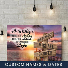 Load image into Gallery viewer, Coast Sunset Color A Little Whole Lot of Love Multi-Names Premium Canvas Poster