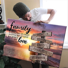 Load image into Gallery viewer, Coast Sunset Color A Little Whole Lot of Love Multi-Names Premium Canvas