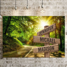 Load image into Gallery viewer, Forest Road Color Multi-Names Premium Canvas
