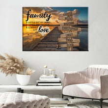 Load image into Gallery viewer, Lake Dock Color A Little Whole Lot of Love Multi-Names Premium Canvas