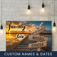 Load image into Gallery viewer, Lake Dock Color A Little Whole Lot of Love Multi-Names Premium Canvas Poster