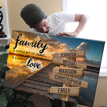Load image into Gallery viewer, Lake Dock Color A Little Whole Lot of Love Multi-Names Premium Canvas