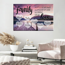 Load image into Gallery viewer, Personalized Family Color River Pier Multi-Names Premium Canvas Poster