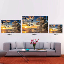 Load image into Gallery viewer, Beach Palm Tree Color A Little Whole Lot of Love Multi-Names Premium Canvas Poster