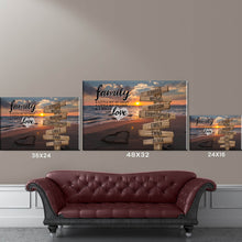 Load image into Gallery viewer, Beach Sunset Color A Little Whole Lot of Love Multi-Names Premium Canvas