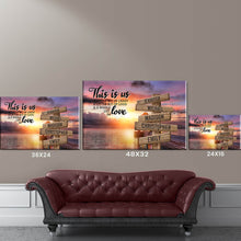 Load image into Gallery viewer, Coast Sunset Color Personalized "THIS IS US" Multi-Names Premium Canvas Poster