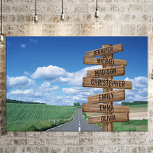 Load image into Gallery viewer, Country Road Color Multi-Names Premium Canvas Poster