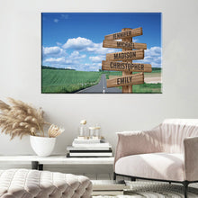 Load image into Gallery viewer, Country Road Color Multi-Names Premium Canvas