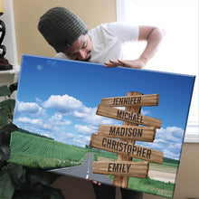 Load image into Gallery viewer, Country Road Color Multi-Names Premium Canvas