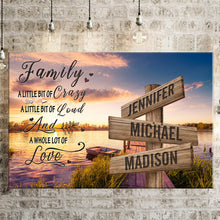 Load image into Gallery viewer, Lake Dock Color A Whole Lot of Love Multi-Names Premium Canvas Poster