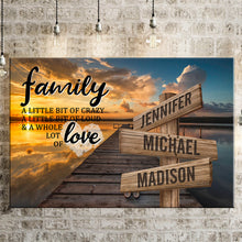 Load image into Gallery viewer, Lake Dock Color A Little Whole Lot of Love Multi-Names Premium Canvas Poster