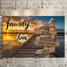 Load image into Gallery viewer, Lake Dock Color A Little Whole Lot of Love Multi-Names Premium Canvas Poster