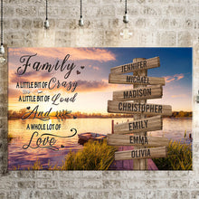 Load image into Gallery viewer, Lake Dock Color A Whole Lot of Love Multi-Names Premium Canvas Poster